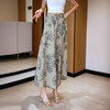 【触肤即凉❗️水墨扎染阔腿裙裤】新中式水墨印花氛围感拉满，垂坠感满分不挑身形，松紧腰设计舒适自在，薄款大码垂感扎染阔腿裤百搭复古印花半身裙QQ 商品缩略图3