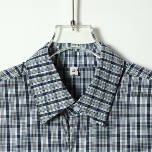 SDSA男装2026新款高贵轻奢韩系简约撞色格子短袖衬衫百搭宽松上衣 商品图2