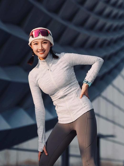 露露 套装新款运动套装跑步女士外穿卫衣卫裤显瘦立领开衫 商品图6