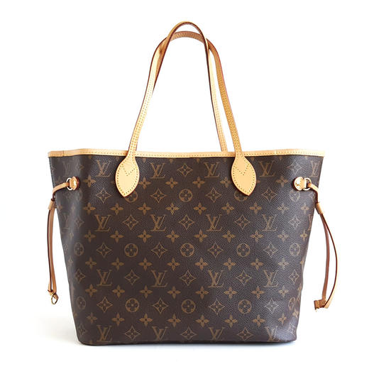 【95新】LV路易威登M46975中号老花NF新款米色内里刺绣边neverfull购物袋单肩包女士300326AK11 商品图4