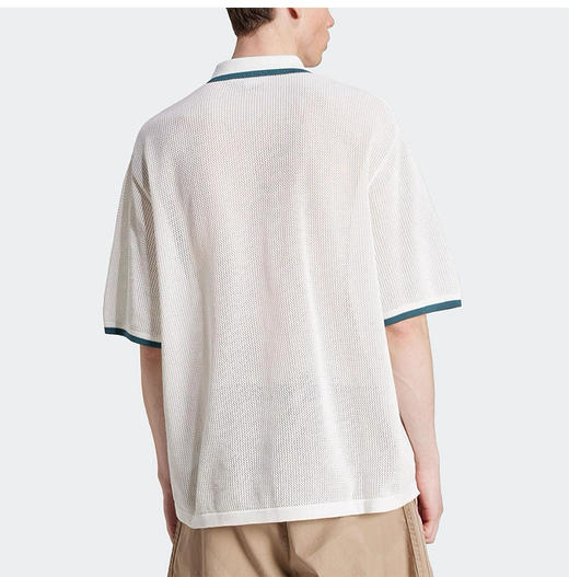 MJ| Adidas/阿迪达斯官方正品2025夏季三叶草男士针织翻领短袖KC3526-A50 商品图1