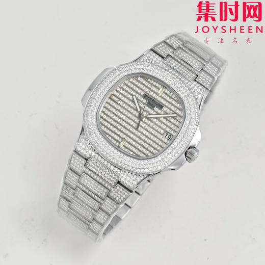 PDF百达翡丽 鹦鹉螺满天星5719系列 满钻鹦鹉螺 男士腕表 Nautilus 5719系列奢华满钻腕表 商品图8