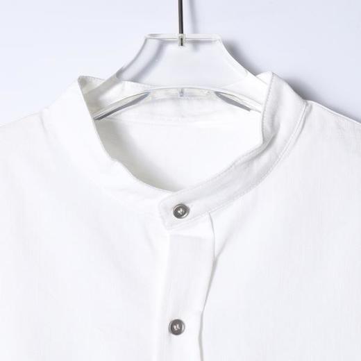 SDSA男装2026新款高贵轻奢立领单口袋短袖衬衫宽松休闲上衣 商品图1