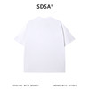 SDSA男装2026新款高贵轻奢韩系简约撞色刺绣线条圆领短袖T恤百搭 商品缩略图1