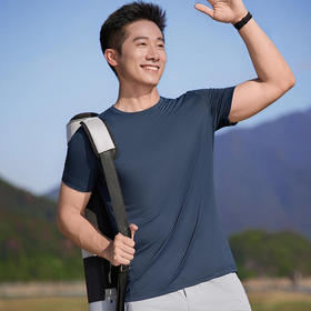 触感运动棉无感轻盈速干纯色圆领短袖上衣   HLS-GF81023#