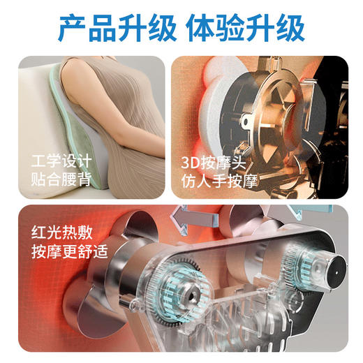 【自营】践程腰部按摩靠垫R3护腰腰椎按摩腰背按摩护腰腰椎按摩 商品图1