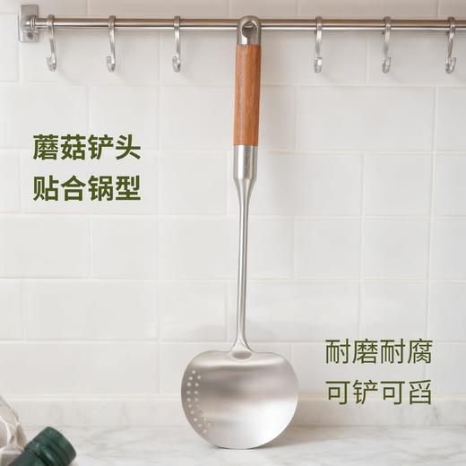 【304不锈钢蘑菇铲】锅铲汤勺二合一！一把搞定厨房烹饪~   0413 商品图1