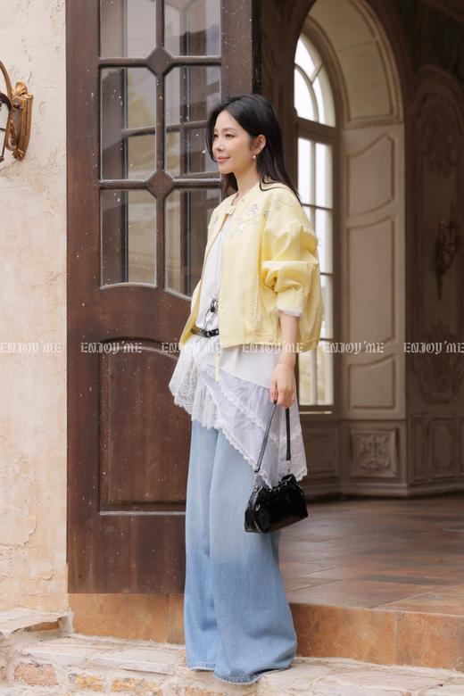 【门店同款】ENJOY夏季蕾丝拼接短袖T恤 170498340 商品图8