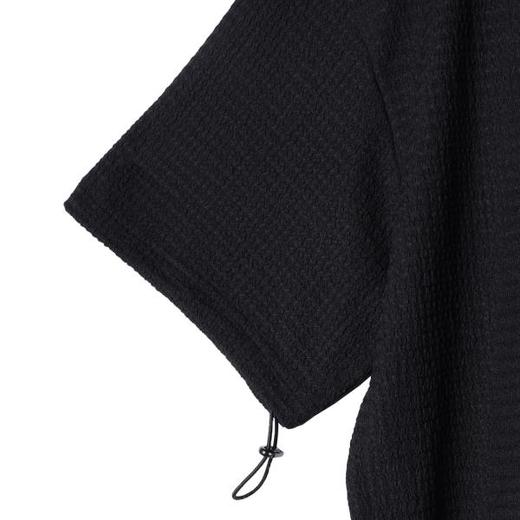 SDSA男装2026新款华夫格新中式盘扣抽绳短袖T恤宽松立领休闲上衣 商品图2