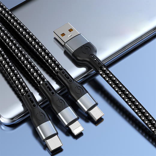 Auto Travel一拖三铝合金快充数据线 AT-1201 商品图2