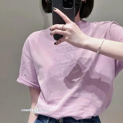 重磅渠道    老罗粉紫短袖   宽松版型   男女同款  做旧水洗！ 商品图2