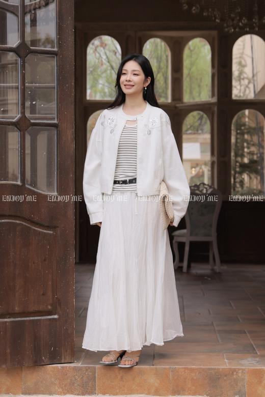 【门店同款】ENJOY夏季褶皱轻纱长半裙 170747140 商品图8