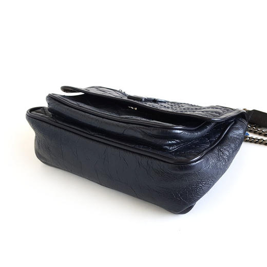 【95新】YSL圣罗兰NIKI533037小号藏青色niki链条包单肩斜挎包女士020426AK17 商品图6