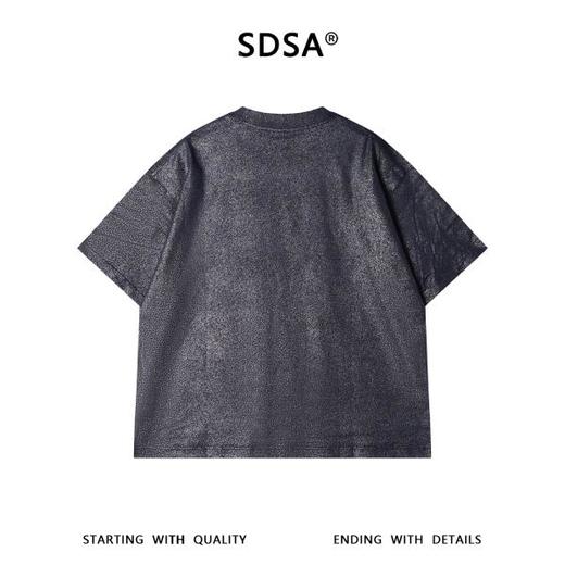 SDSA男装2026新款高贵轻奢美式复古励志英文印花T恤宽松短袖 商品图4