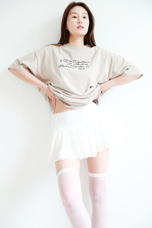 又顶又好看，字母复古tee。首尔氛围感街拍高颜出片大t恤E040860 商品图12