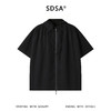 SDSA男装2026新款高贵轻奢纯色简约拉链翻领连帽短袖衬衫百搭显瘦 商品缩略图0
