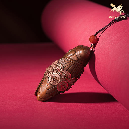 铜师傅《腰蝉万贯》上新了故宫联名 招财桌面紫铜摆件手把件 商品图2