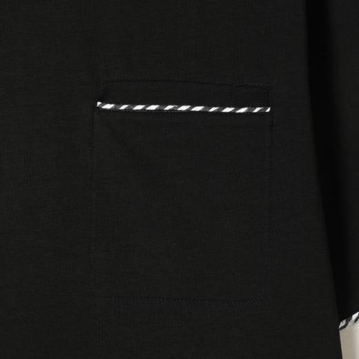 SDSA男装2026新款高贵轻奢明线装饰口袋短袖T恤宽松圆领休闲上衣 商品图3