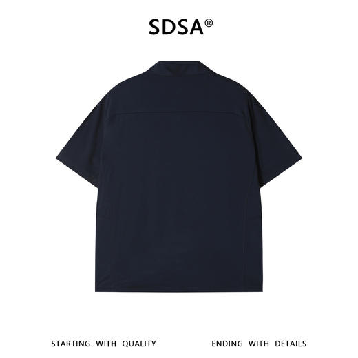 SDSA男装2026新款轻奢简约亲肤缝线半拉链立领短袖T恤百搭舒适 商品图4