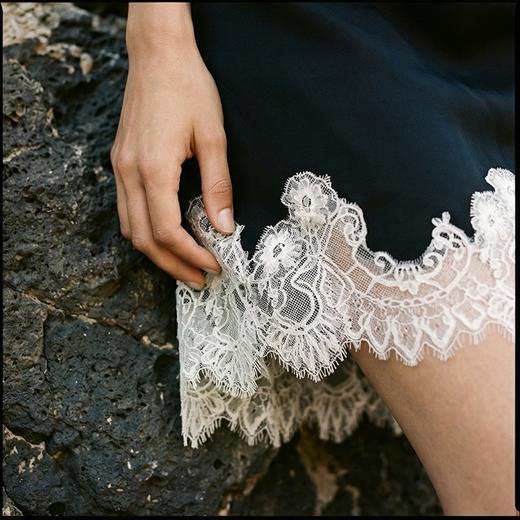 SANGLUO桑罗真丝睡裙蕾丝拼接V领吊带裙礼物03823200+03223267+03463238+03A23210 商品图6