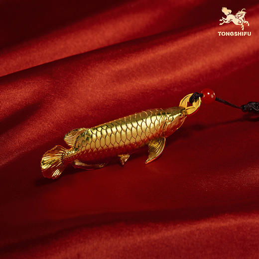 铜师傅《衔宝金麟》金龙鱼铜摆件 客厅办公室装饰品搬迁开业礼物 商品图5