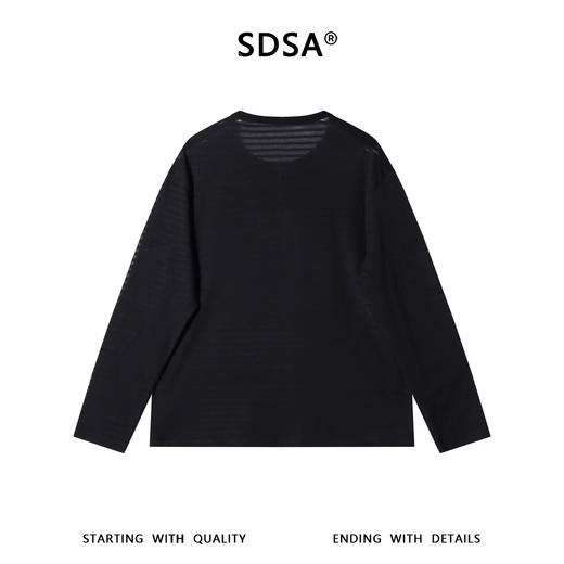 SDSA男装2026新款高贵轻奢半纽扣亨利领长袖T恤宽松圆领休闲上衣 商品图4