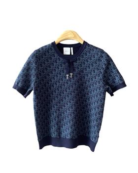 女款蝴蝶结修身短袖针织衫la010