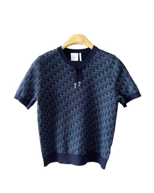 女款蝴蝶结修身短袖针织衫la010 商品图0