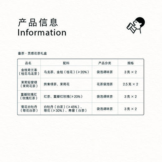 喜茶真花茶礼盒 茶包结婚礼物伴手礼盒冷热冲泡茶包袋装茉莉花茶 /水饮冲调 /代用茶/花草茶/养生茶 /花草/草木茶 商品图0