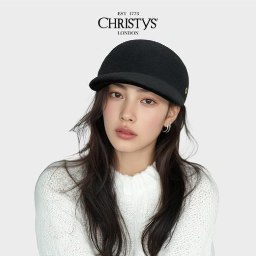 【英国王室御用品牌】Christys羊毛兔毛马术帽圆顶-摩登黑 商品图1