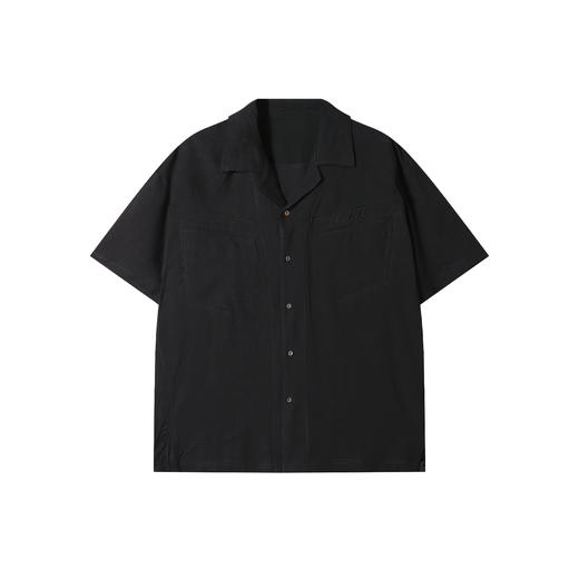 SDSA男装2026新款高贵轻奢韩版纯色双口袋翻领短袖T恤百搭宽松潮 商品图0