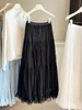 法式温柔风 中长款大摆伞裙 女春夏季新款高腰网纱A字裙 褶皱百褶半身裙 商品缩略图3