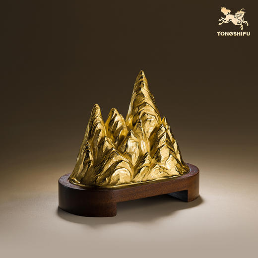 铜师傅《金辉映岳》客厅办公室高档装饰品摆件 开业大吉乔迁送礼 商品图3