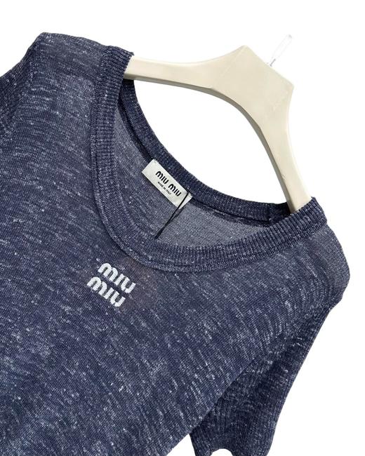 女款logo刺绣针织短袖上衣hu017 商品图2