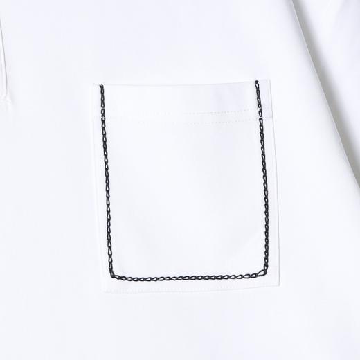 SDSA男装2026新款高贵轻奢商务简约明线口袋纽扣翻领短袖T恤百搭 商品图3