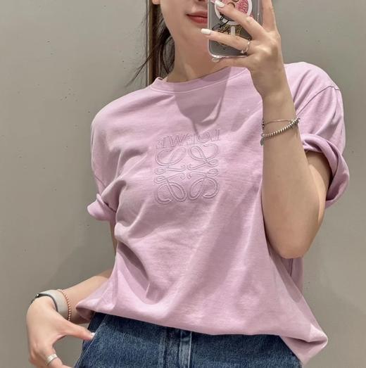 重磅渠道    老罗粉紫短袖   宽松版型   男女同款  做旧水洗！ 商品图0