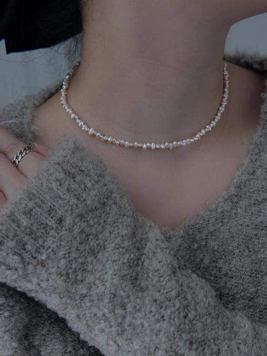 稀有强光碎银子巴洛克A级珍珠项链 商品图7