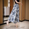 【触肤即凉❗️水墨扎染阔腿裙裤】新中式水墨印花氛围感拉满，垂坠感满分不挑身形，松紧腰设计舒适自在，薄款大码垂感扎染阔腿裤百搭复古印花半身裙QQ 商品缩略图0