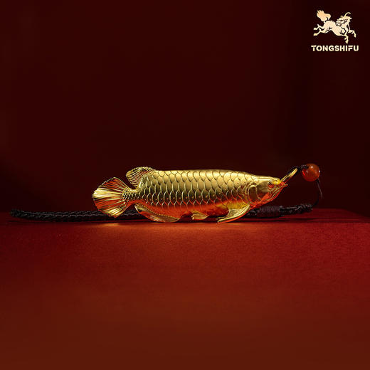 铜师傅《衔宝金麟》金龙鱼铜摆件 客厅办公室装饰品搬迁开业礼物 商品图1