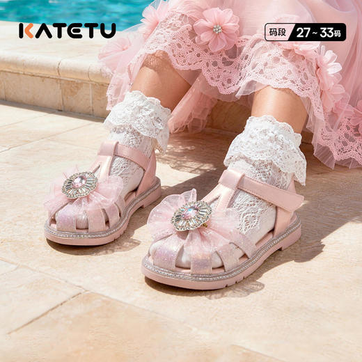 卡特兔童鞋女童漂亮公主鞋小皮鞋2026年夏季新品防滑耐磨女童凉鞋 商品图0