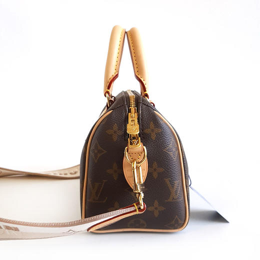 【95新】LV路易威登SPEEDY 系列M46222老花奶茶色肩带speedy20手提单肩包女士300326AK12 商品图3