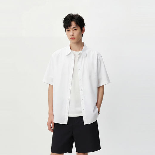商场同款|森马短袖衬衫男夏季经典纯棉翻领上衣2026新款日常通勤 商品图2