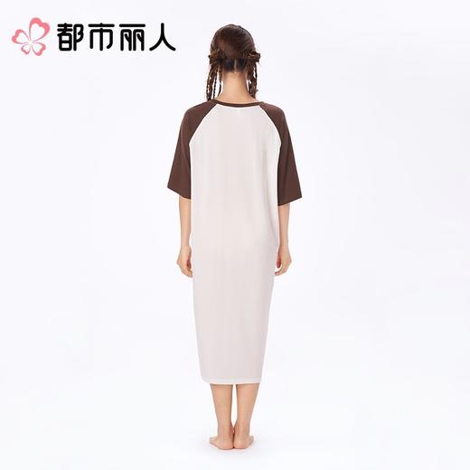都市丽人睡衣女士睡衣薄家居服天丝棉睡衣女士棉质短袖套装短袖裙可外穿LHC6E4 商品图2