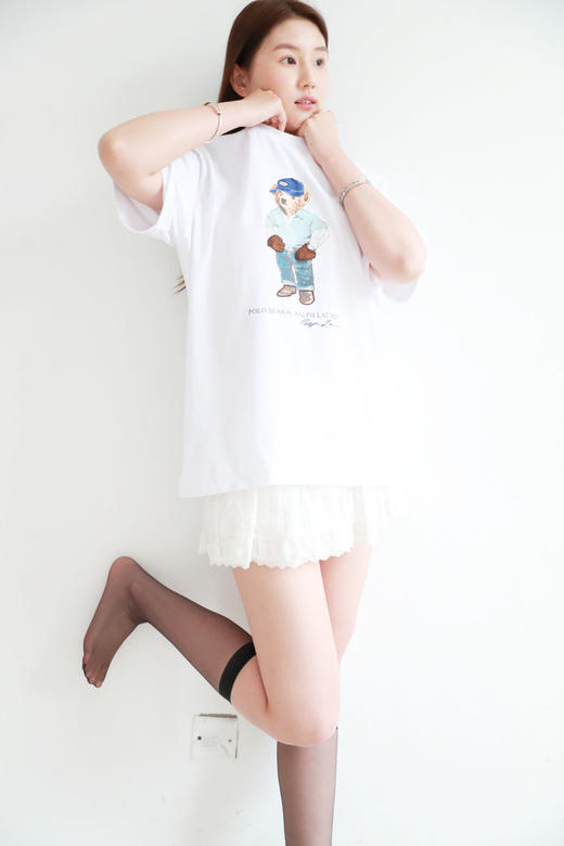 一眼喜欢的感觉，美式印花t恤。基础款圆领宽松半袖儿上衣E040868 商品图14