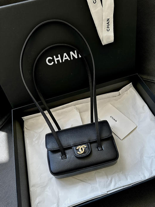 THS-无 香家 大牛工厂 preppy coco鱼子酱牛皮单肩包 CQ1434 商品图5