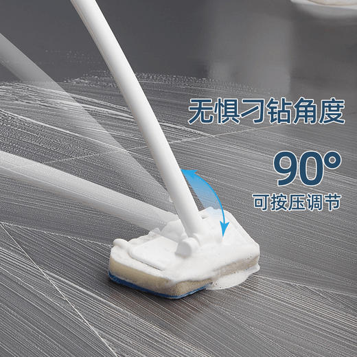 【福利❗️14.9抢4件套🔥浴室墙壁刷】卫生间瓷砖去污好物，长杆设计免弯腰省力，刷头贴合墙面易清洁，高效去除污垢泡沫，墙面瓷砖刷窗户玻璃海绵清洁去污保洁刷子QQ 商品图3