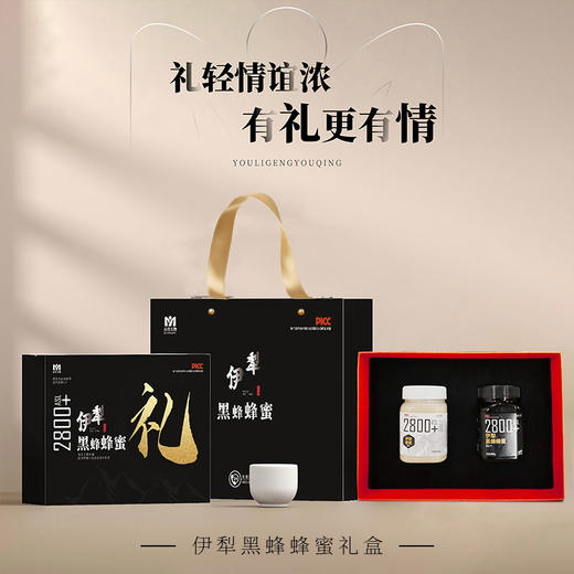 【到手2罐】新疆伊犁黑蜂蜂蜜礼盒 500g*2瓶 （伊犁黑蜂蜜1罐+伊犁黑蜂雪蜜1罐） 商品图1
