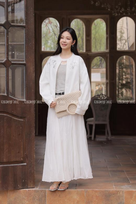 【门店同款】ENJOY夏季褶皱轻纱长半裙 170747140 商品图1