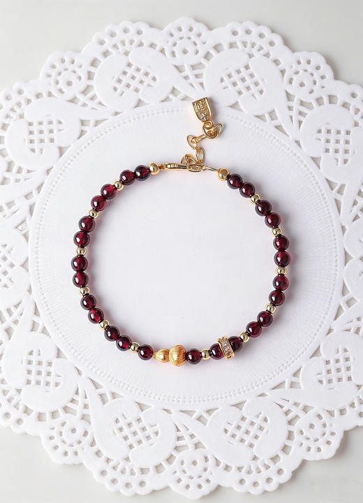 【福禄随身！好运相伴】天然石榴石紫水晶串珠 葫芦手链 时尚轻奢高级感粉晶手串首饰 商品图5