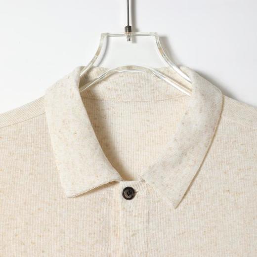 SDSA男装2026新款高贵轻奢简约日系纽扣翻领针织短袖T恤百搭时尚 商品图1